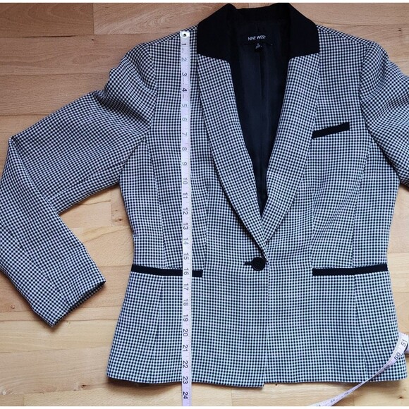 Nine West Black & White Blazer, Size 6 - Picture 5 of 9